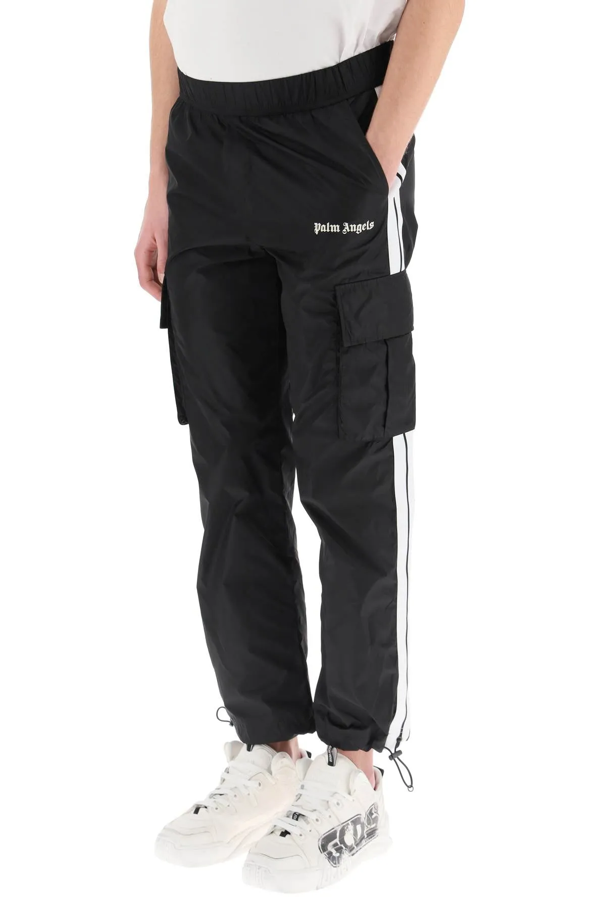 Palm Angels Aftersport Side-Stripe Logo Printed Track Pants