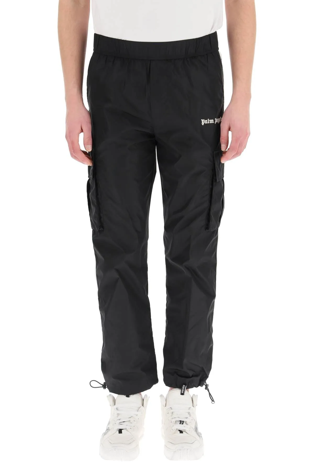 Palm Angels Aftersport Side-Stripe Logo Printed Track Pants