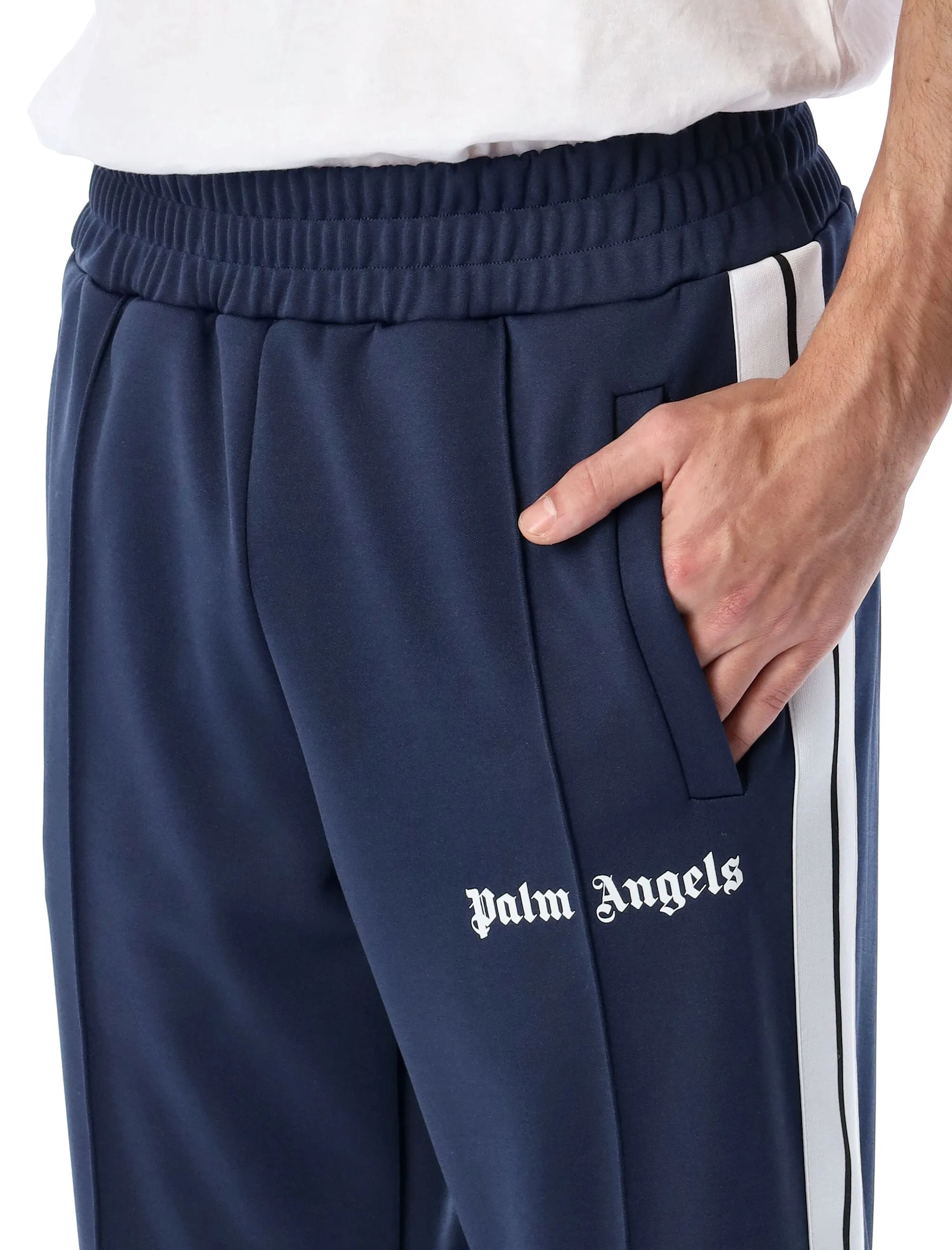 Palm Angels Logo Printed Side Striped Track Pants
