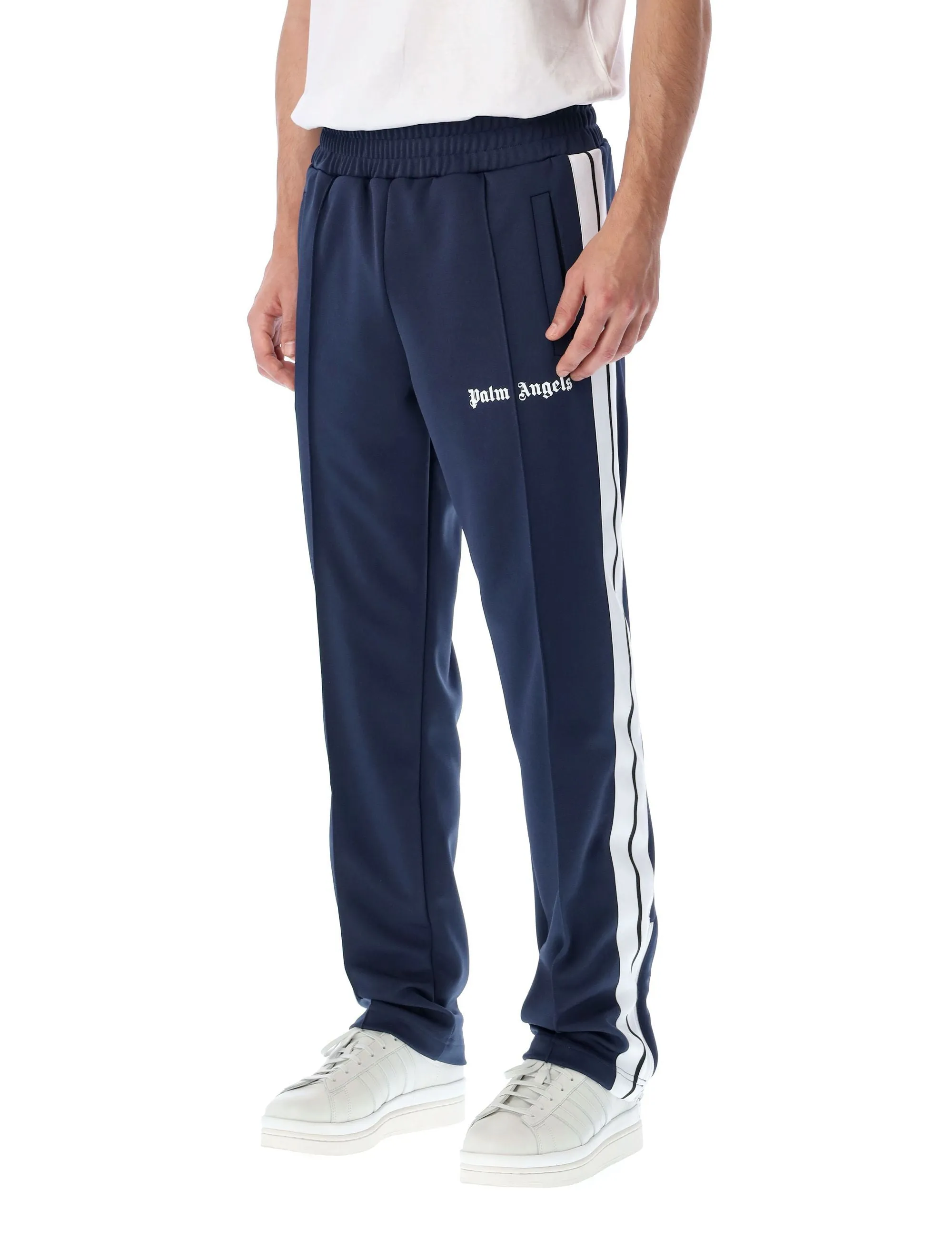 Palm Angels Logo Printed Side Striped Track Pants