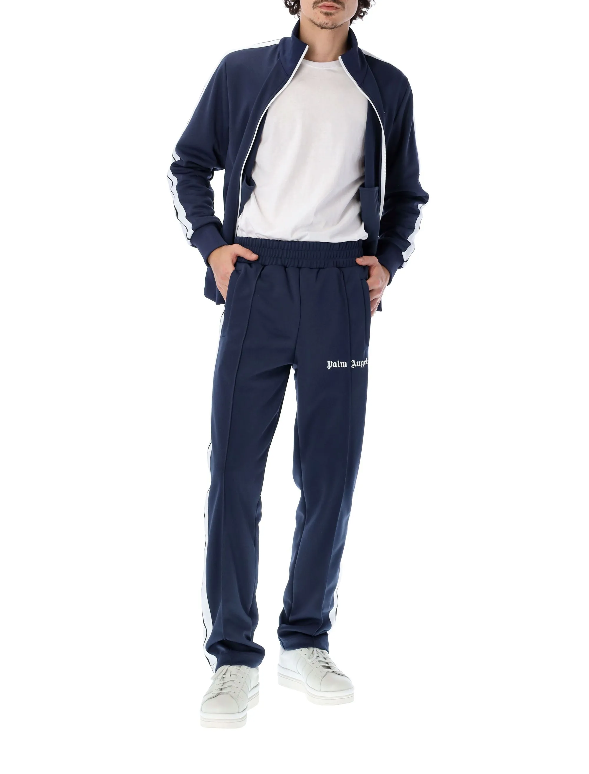 Palm Angels Logo Printed Side Striped Track Pants