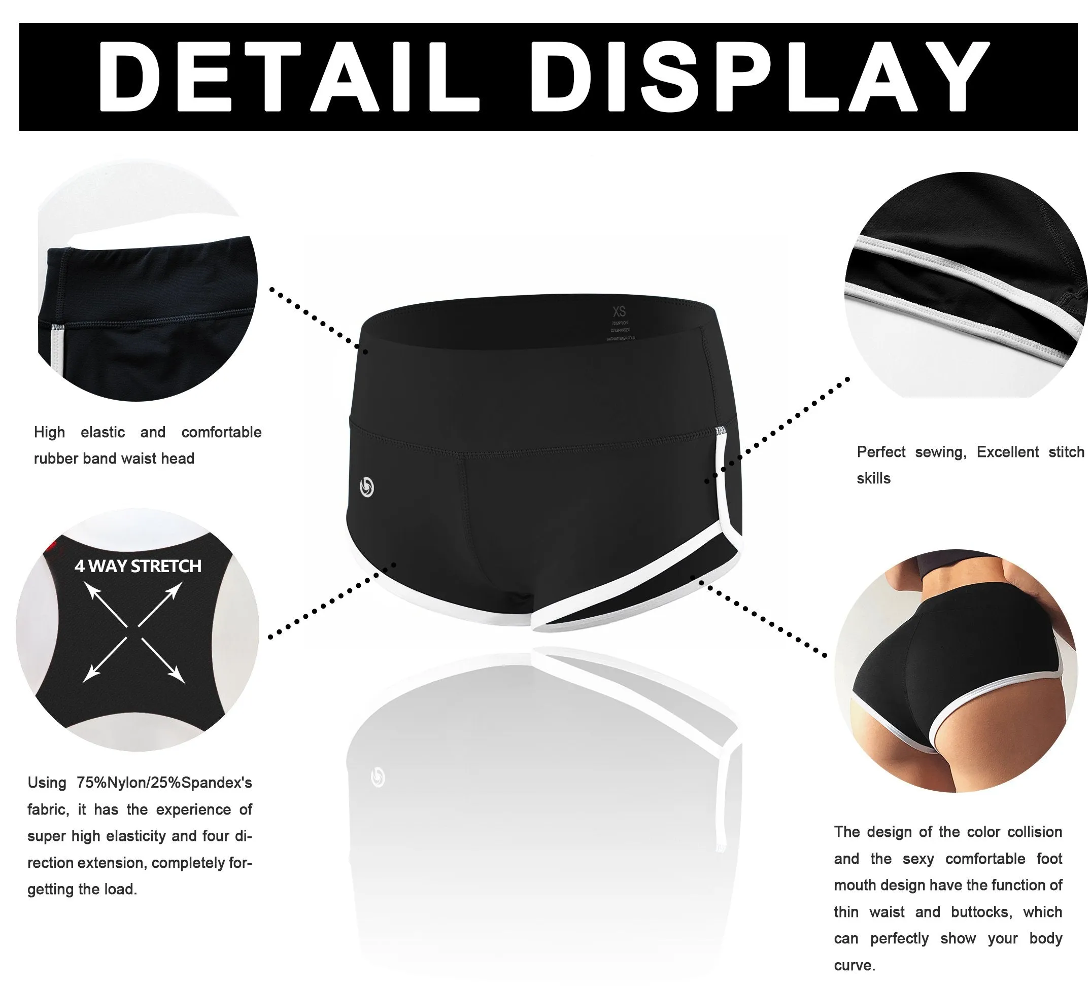 Printed Booty Biking Shorts black dandelion_Biking