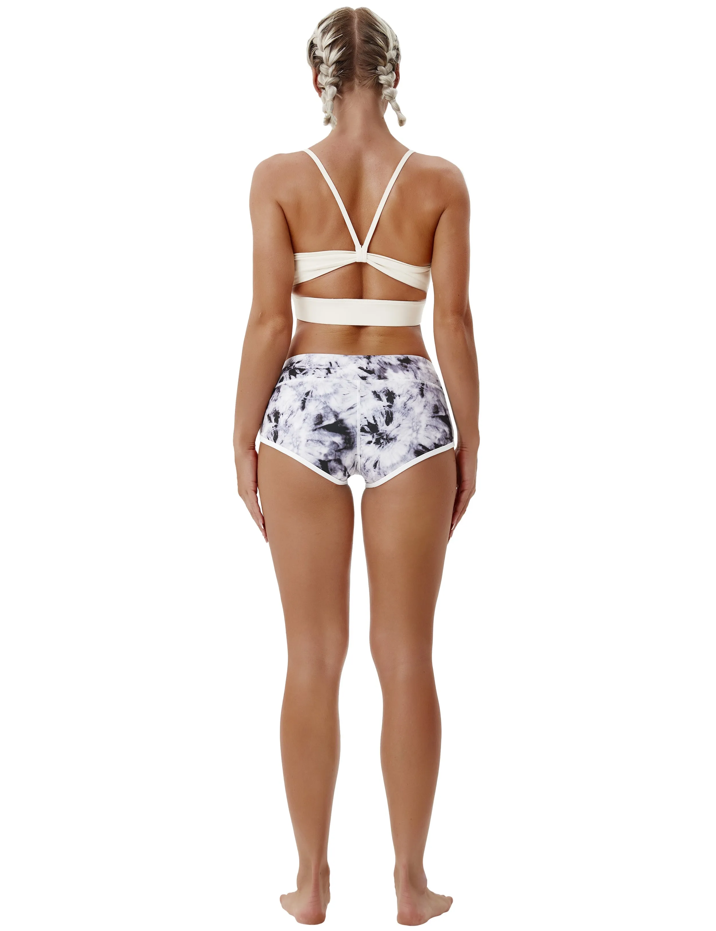 Printed Booty Biking Shorts black dandelion_Biking