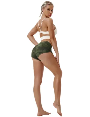 Printed Booty Gym Shorts green brushcamo_Gym