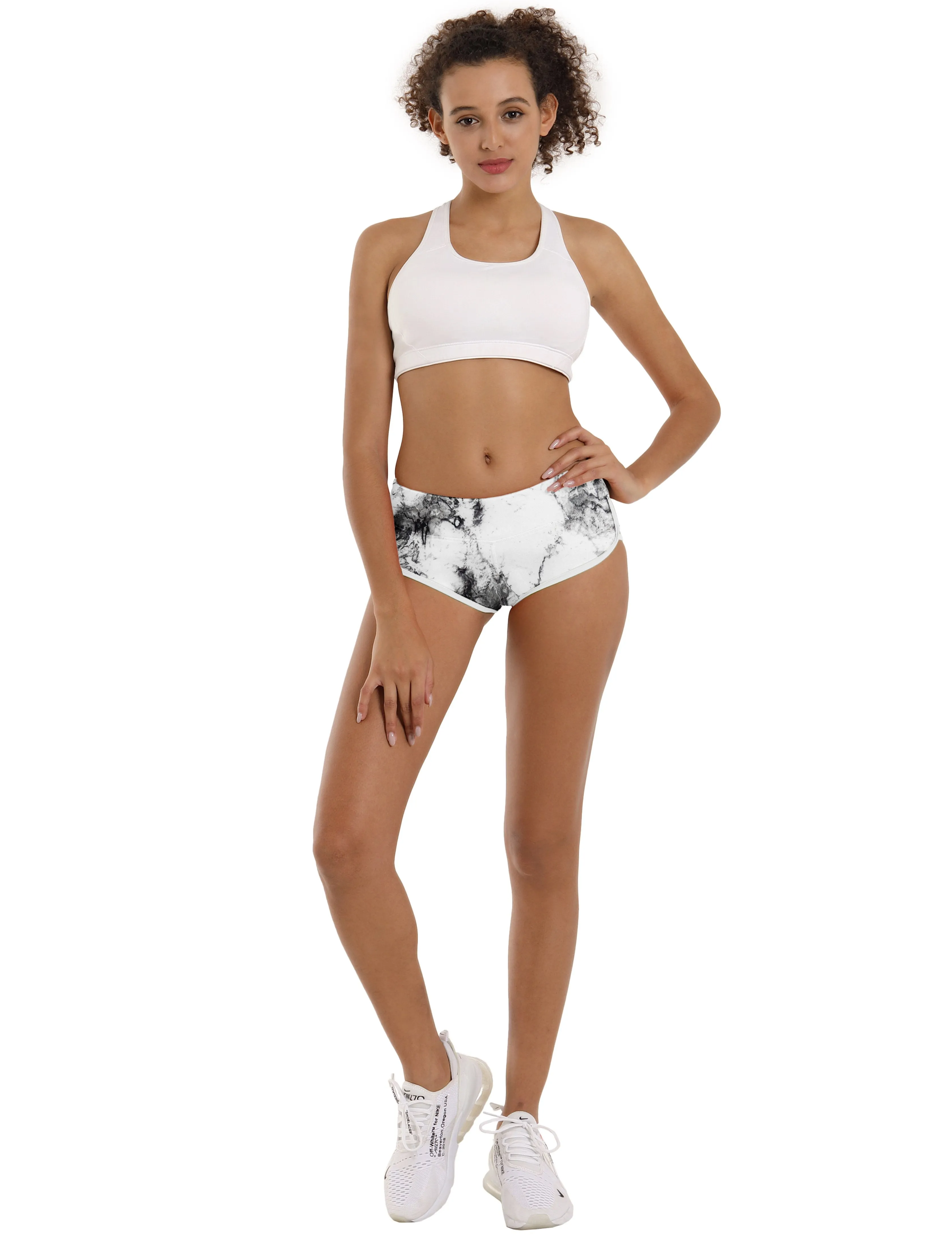 Printed Booty Plus Size Shorts arabescato ins_Plus Size