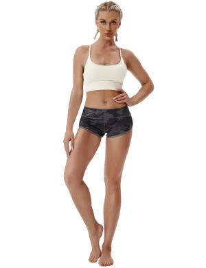 Printed Booty Plus Size Shorts dimgray brushcamo_Plus Size