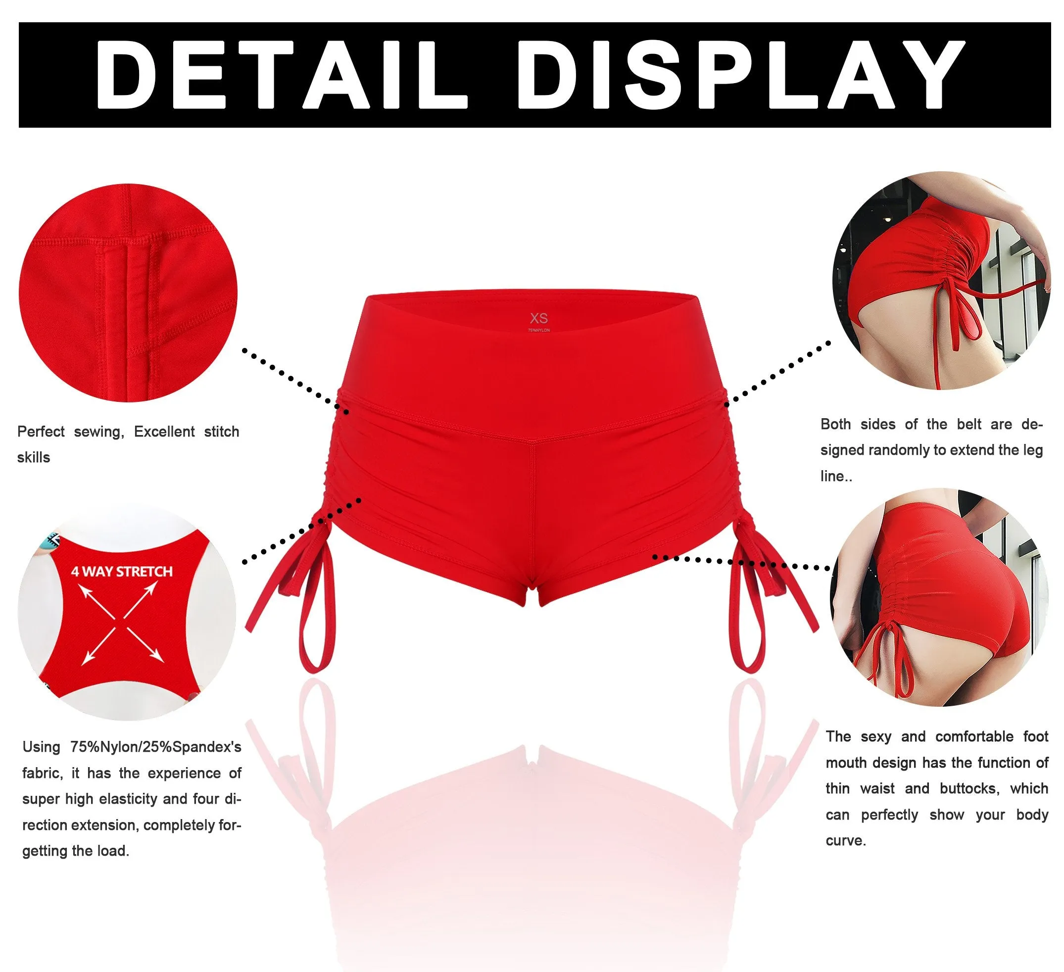 Printed Side Drawstring Hot Shorts dimgray brushcamo ins_yoga
