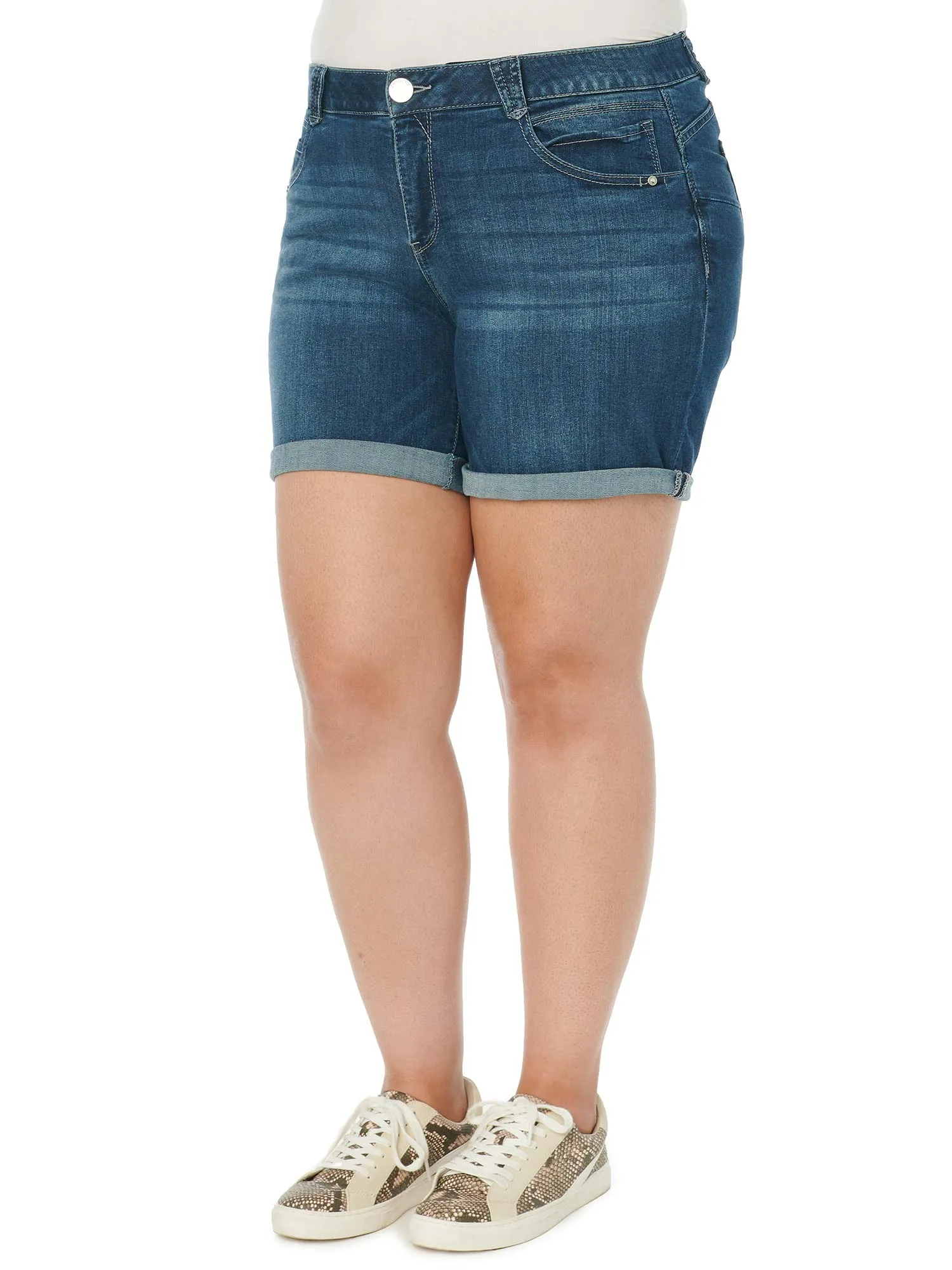 "Ab"solution® 7" Blue Denim Plus Shorts