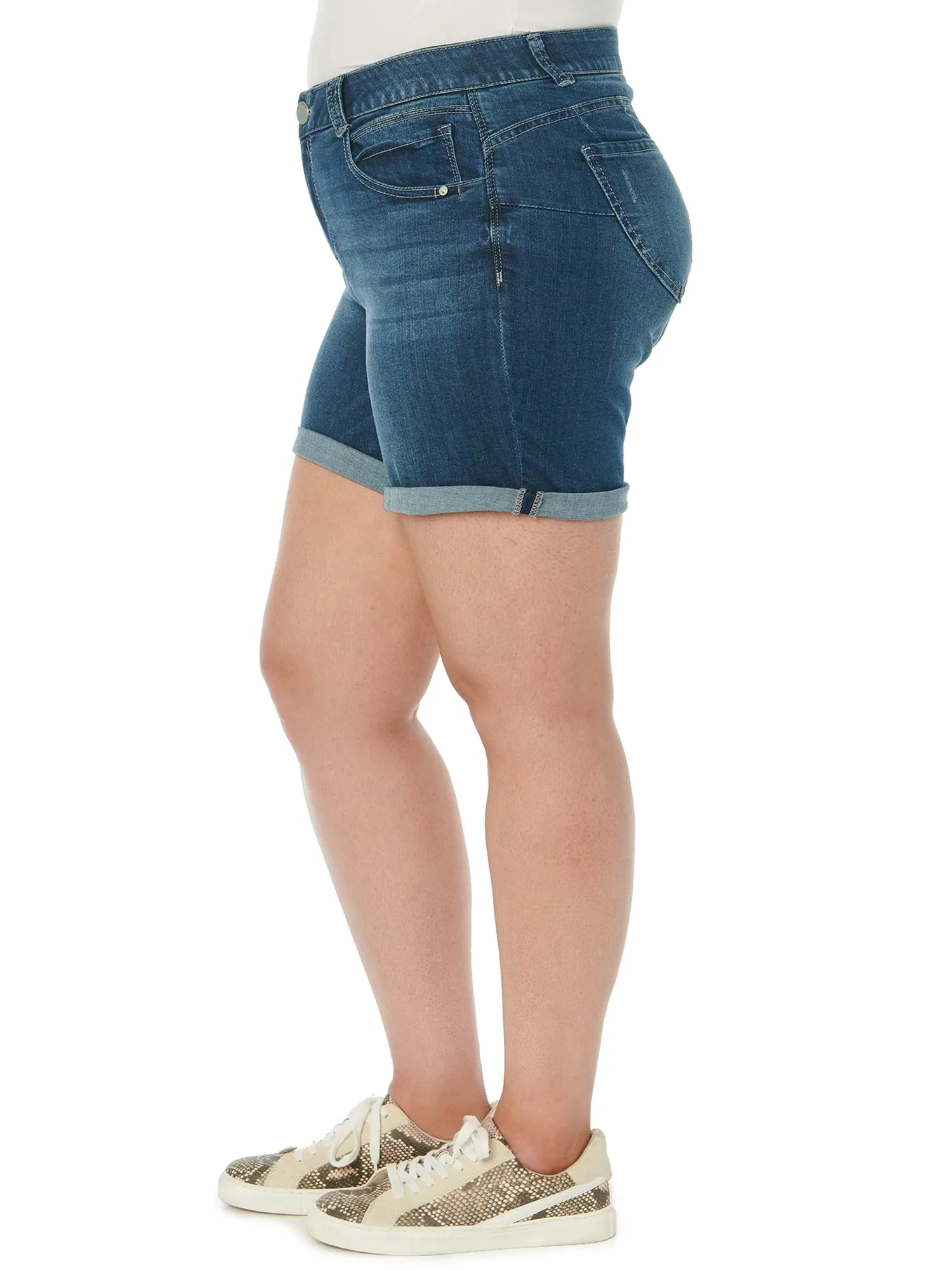 "Ab"solution® 7" Blue Denim Plus Shorts