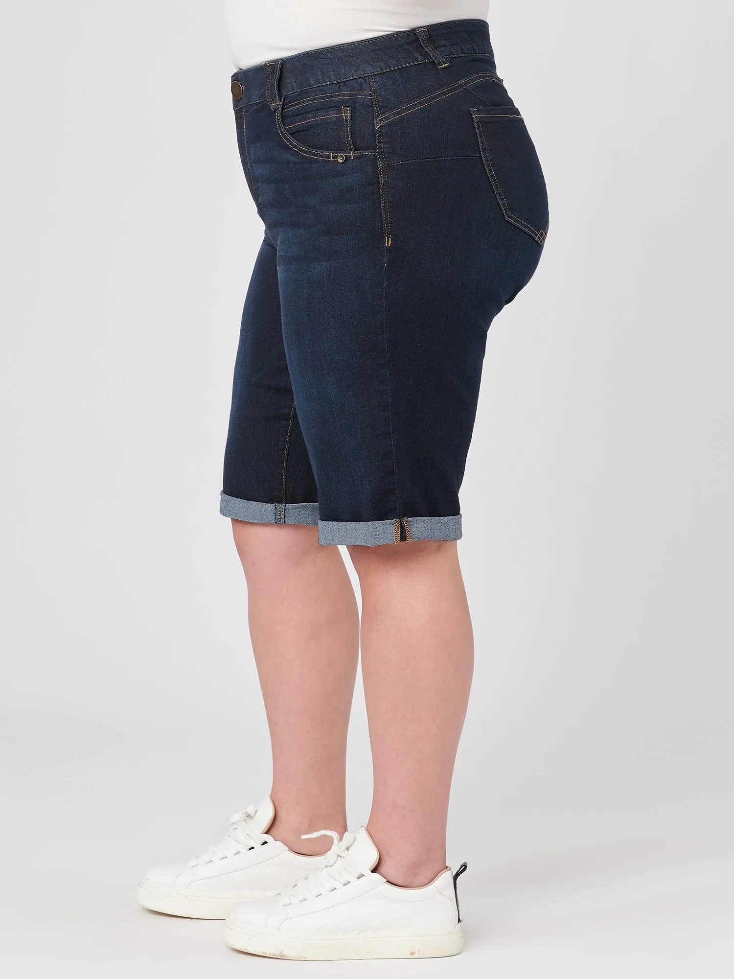 "Ab"solution® Indigo Bermuda Plus Shorts