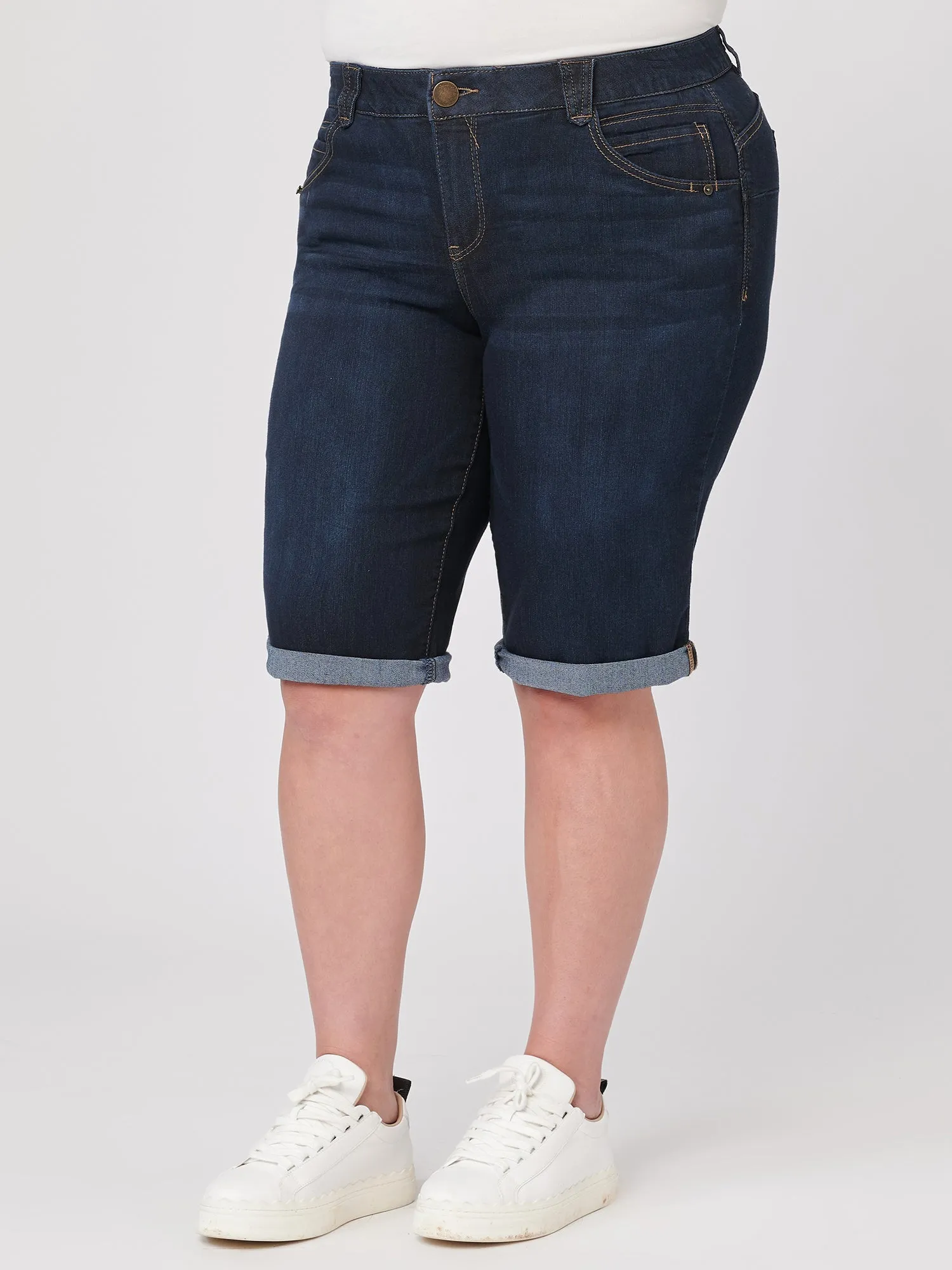 "Ab"solution® Indigo Bermuda Plus Shorts