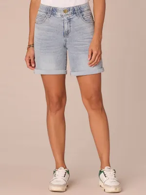 "Ab"solution Mid-Rise 7-Inch Inseam Shorts with Roll Cuff