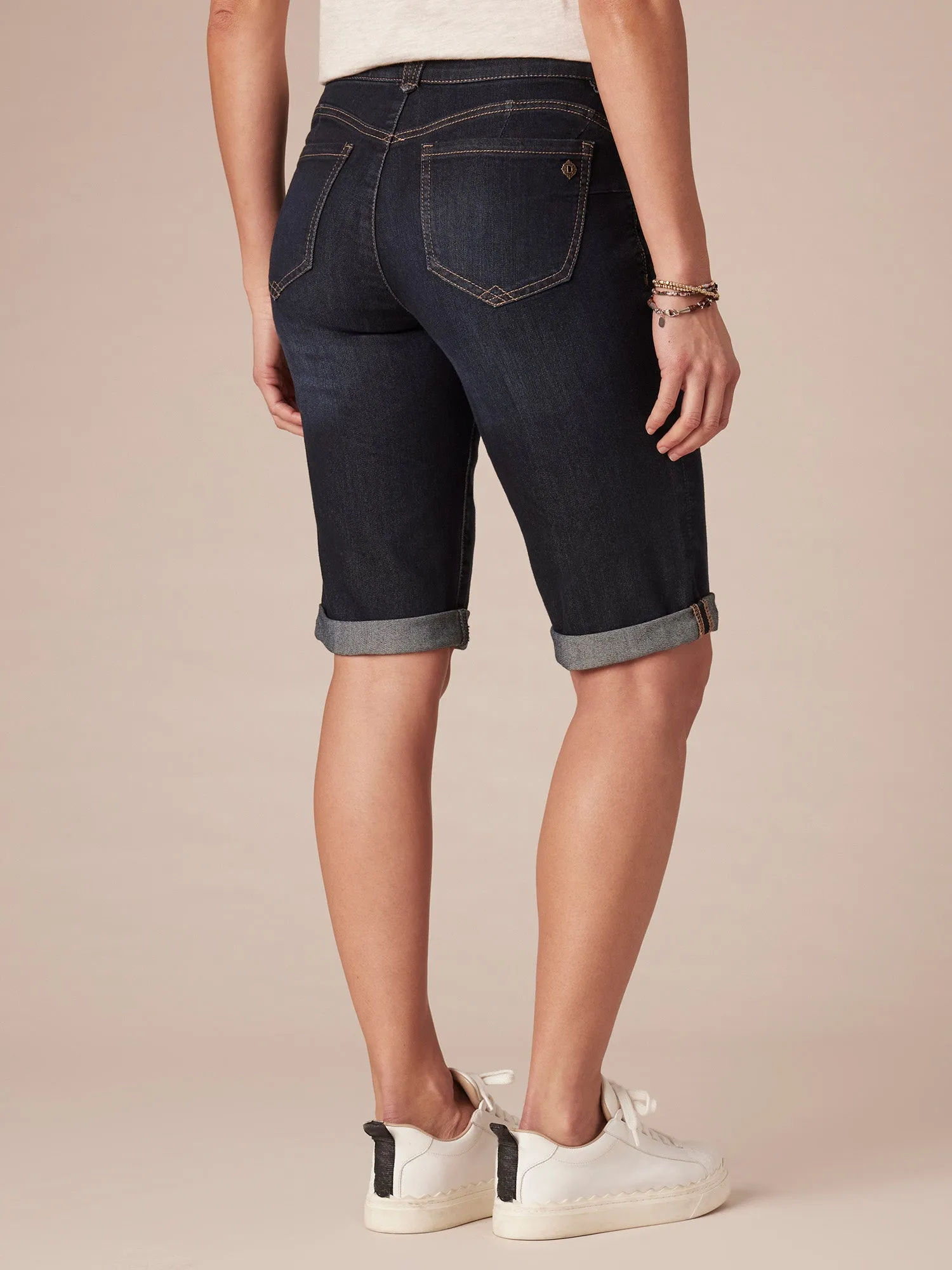 "Ab"solution® Petite Indigo Bermuda Short