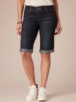 "Ab"solution® Petite Indigo Bermuda Short
