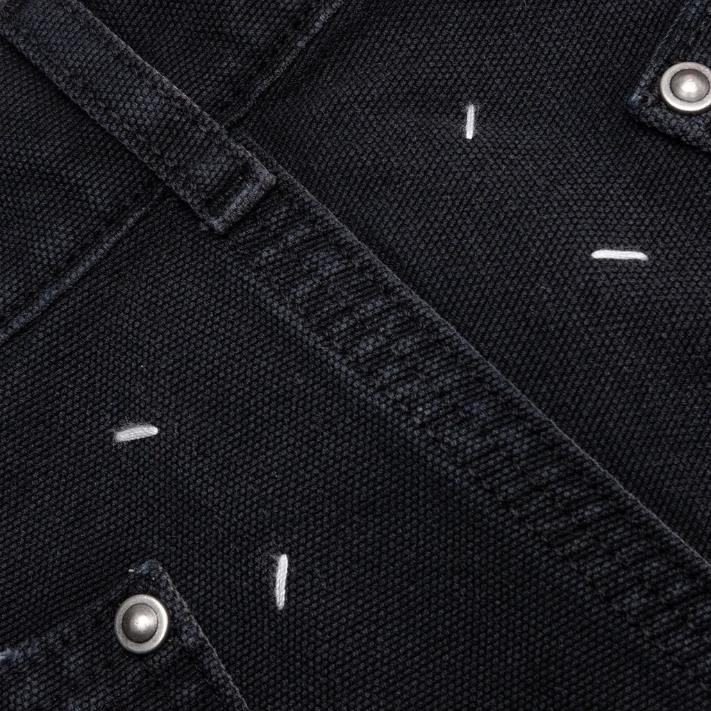 Stud Denim Shorts - Black