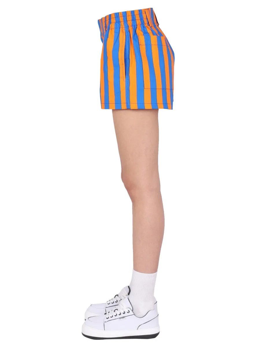 Sunnei Stripe Printed Shorts