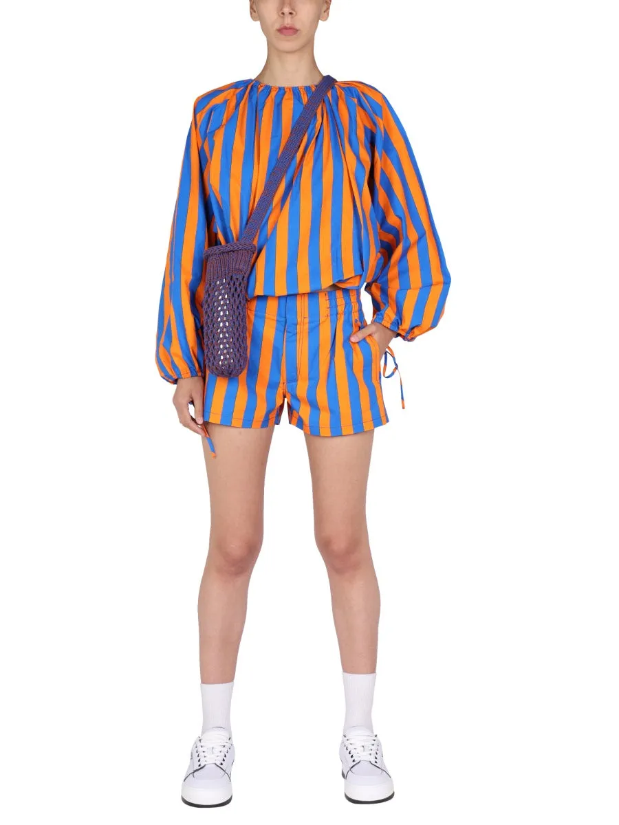 Sunnei Stripe Printed Shorts