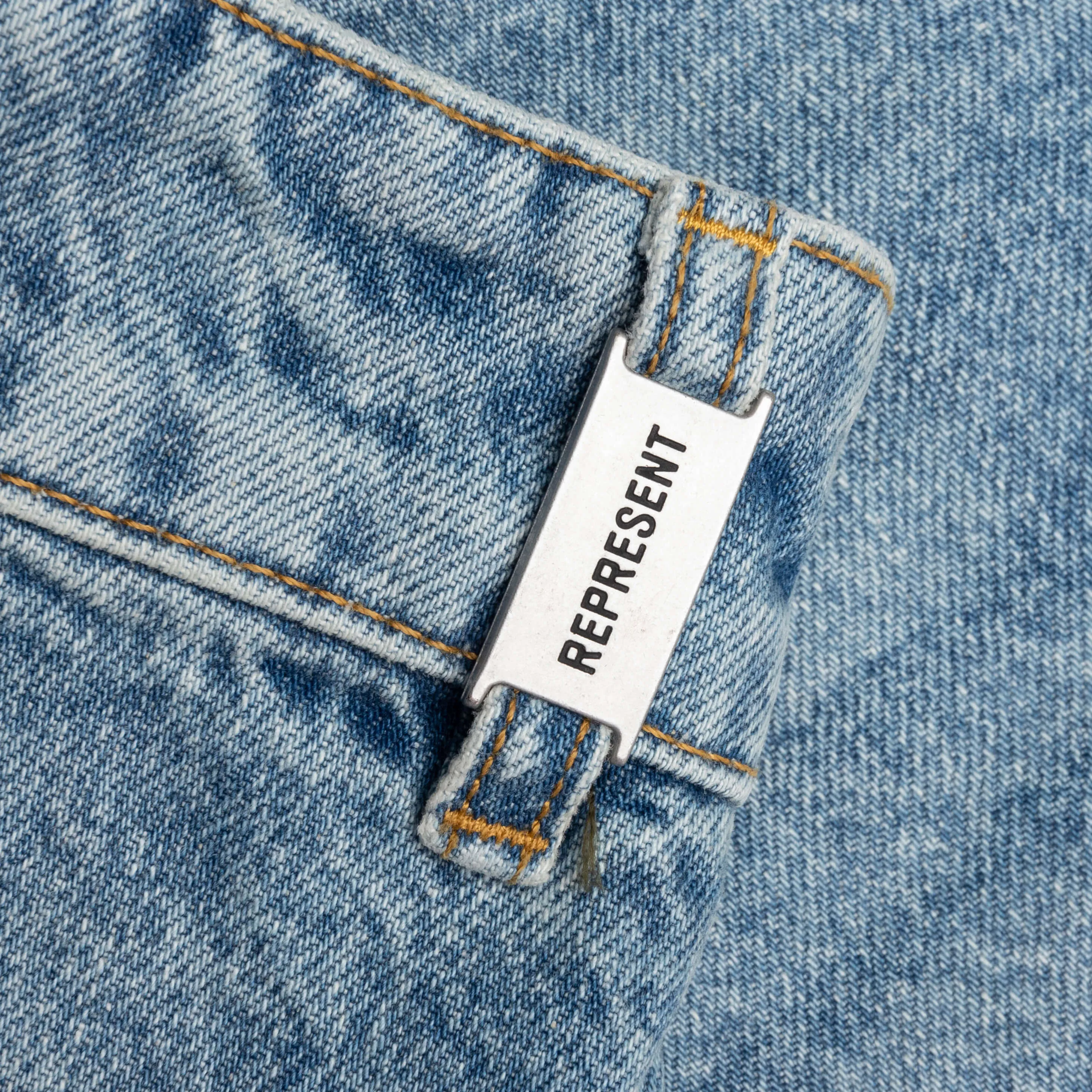 Tailored Denim Shorts - Blue