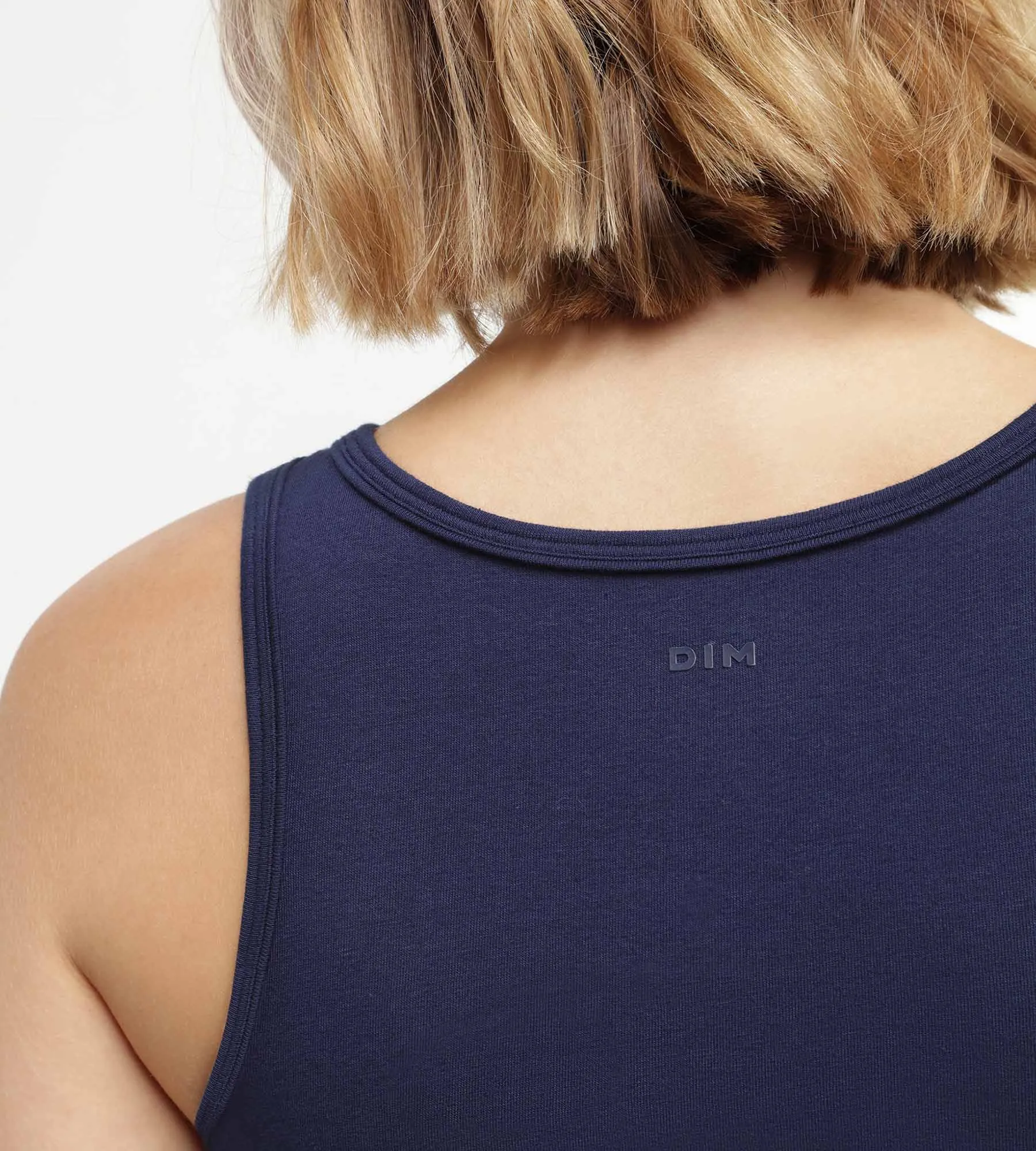 Thermoregulating women's sports tank top in blue jersey Dim Move
