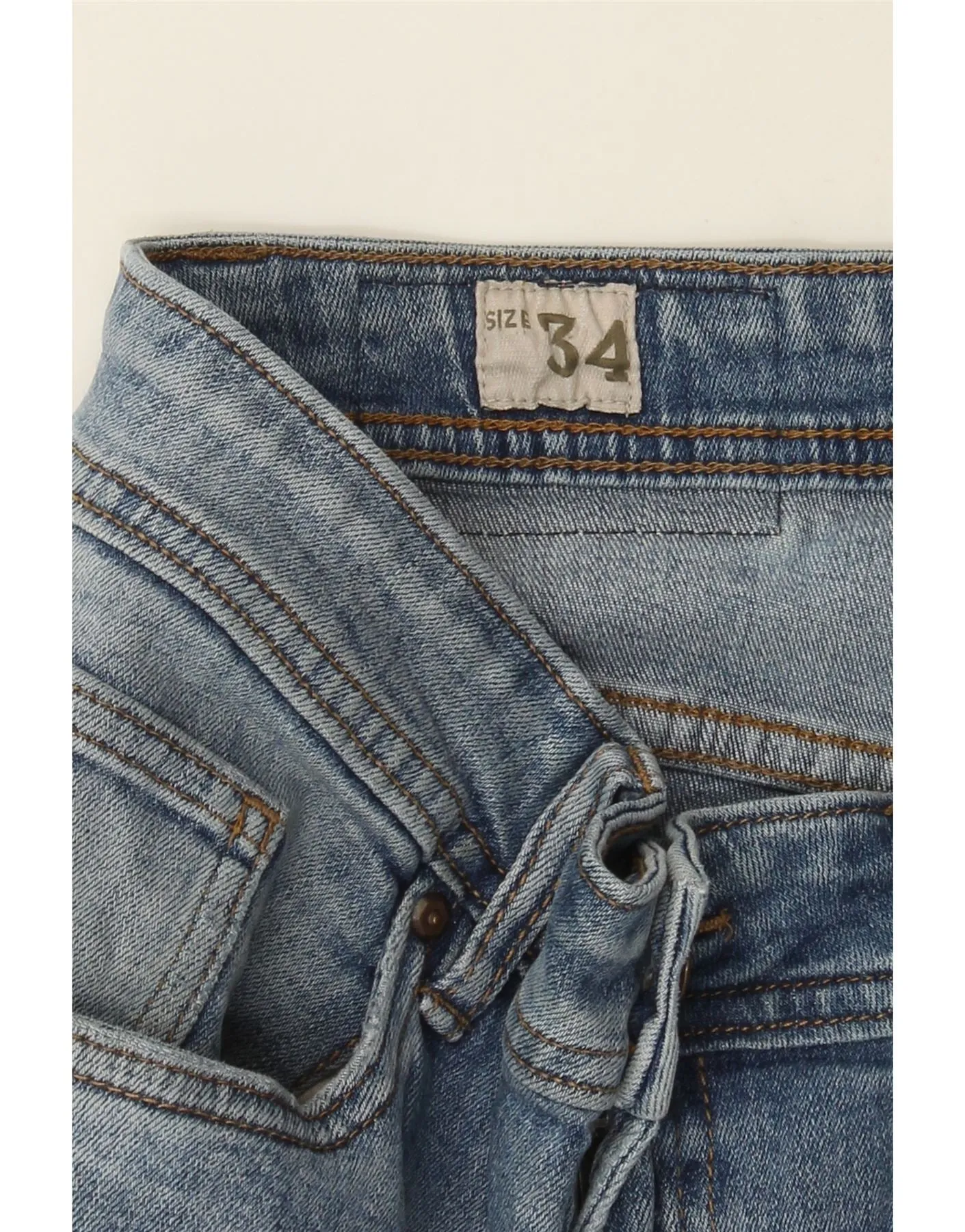 TIMBERLAND Mens Denim Shorts W34 Large Blue Cotton