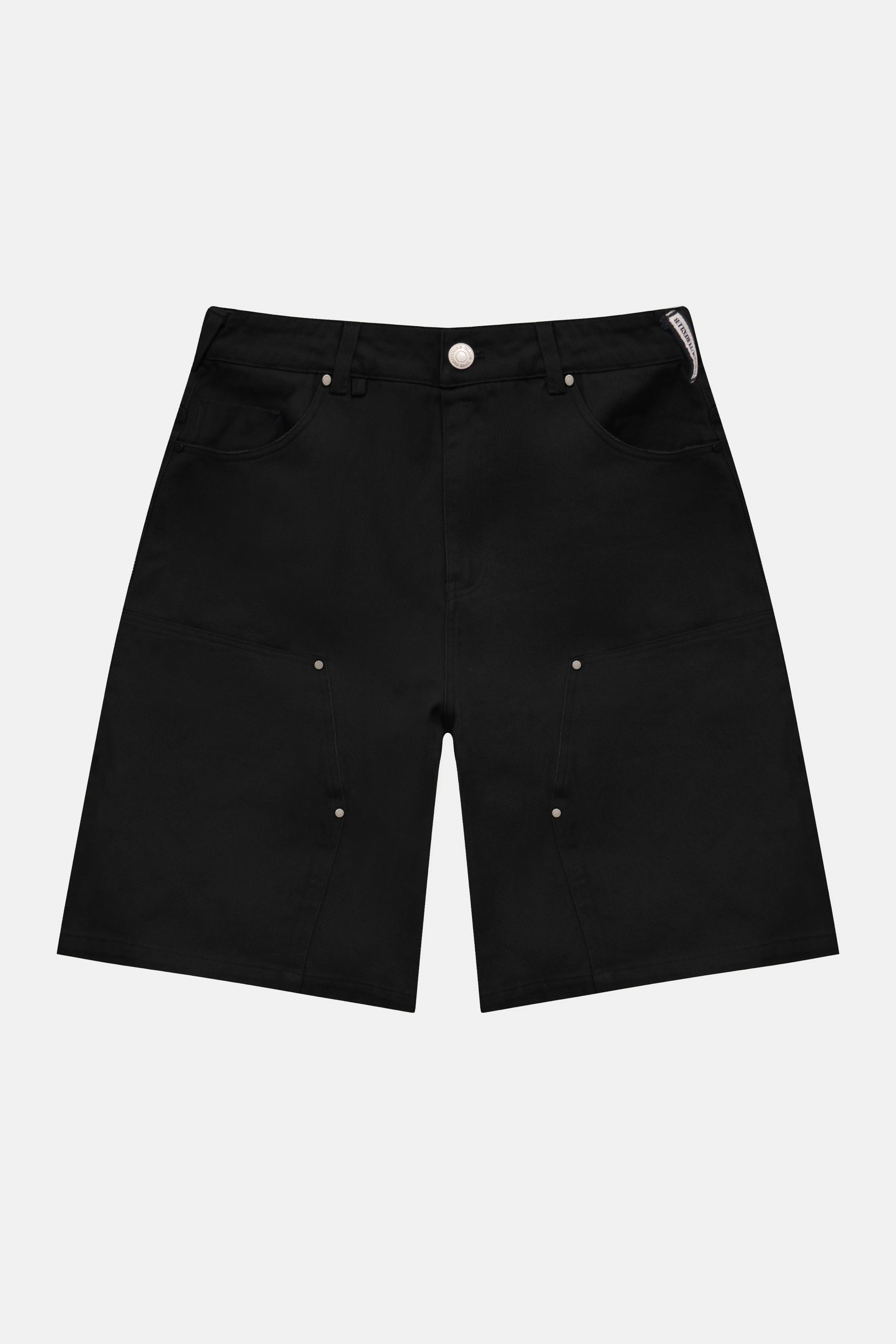 TWILL CARPENTER SHORTS - BLACK