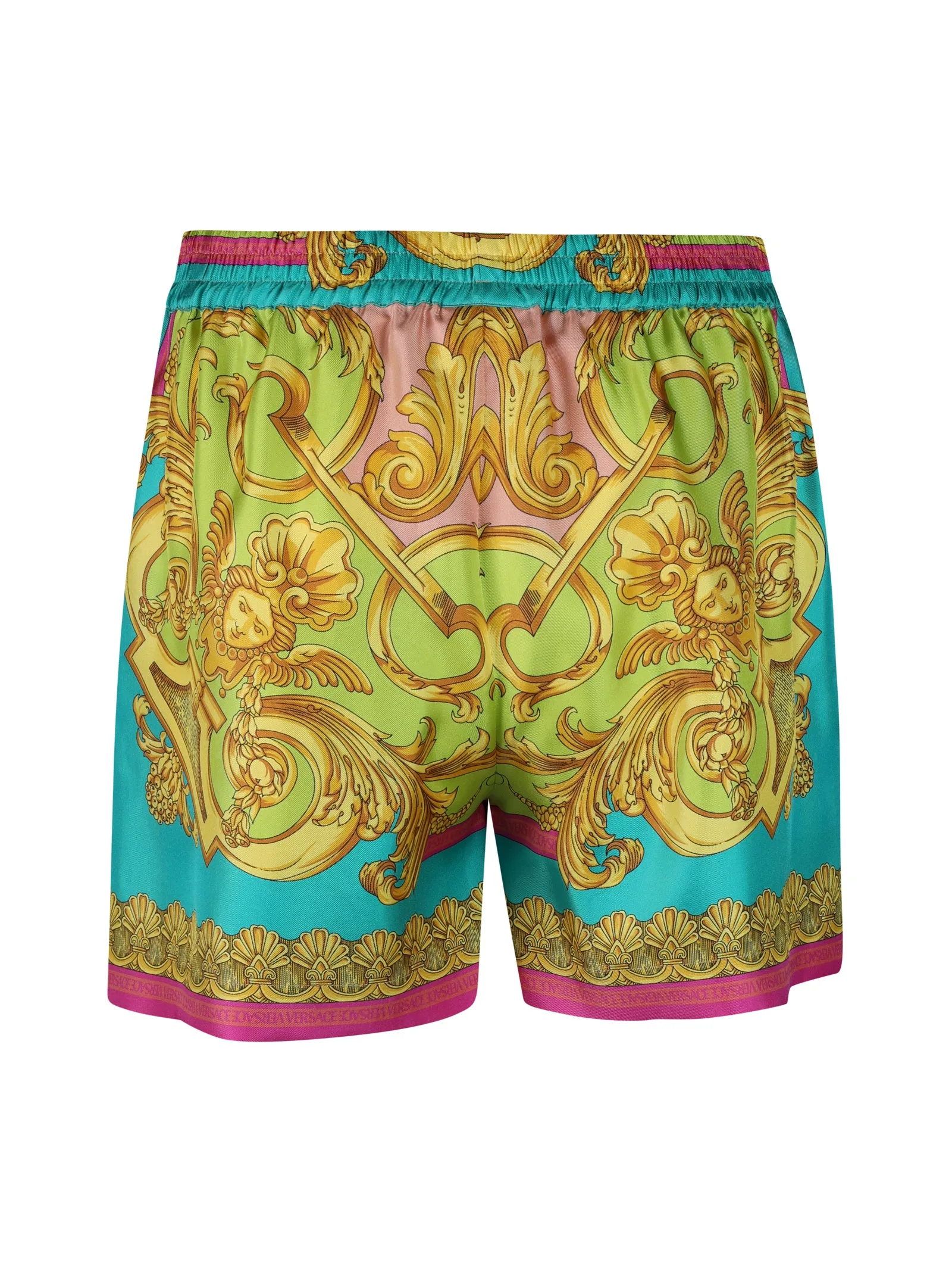 Versace Allover Baroque Printed Shorts