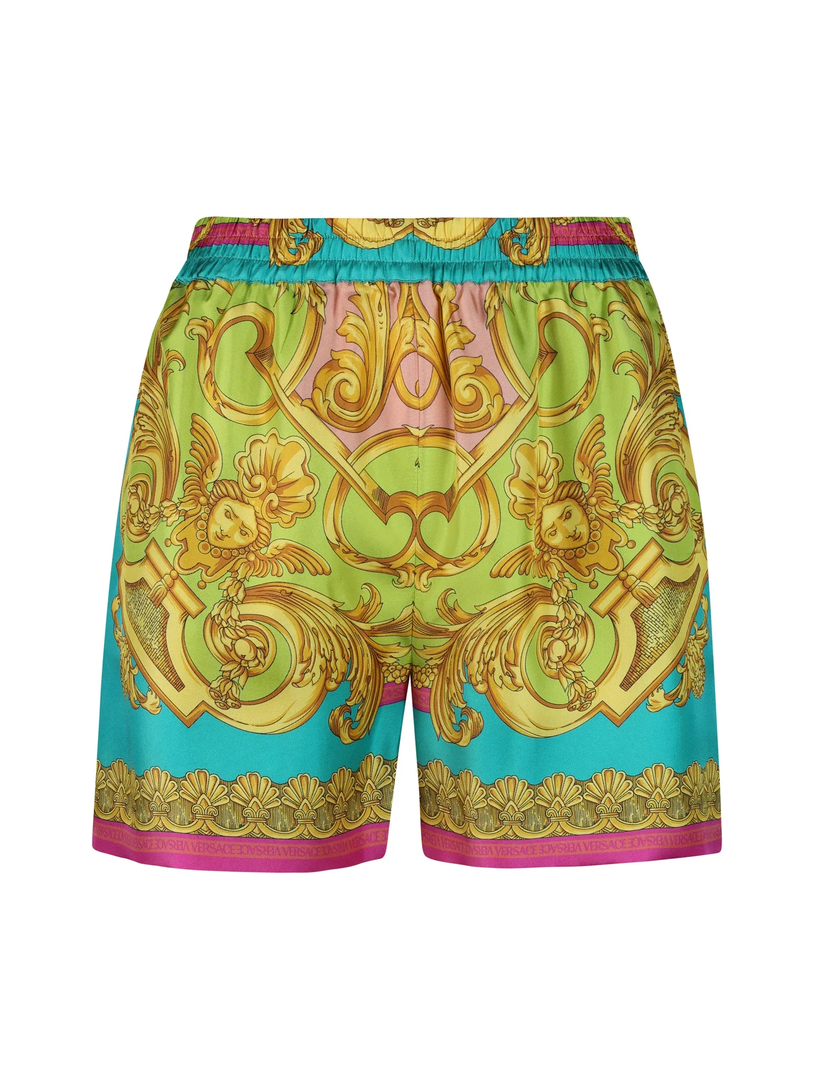 Versace Allover Baroque Printed Shorts