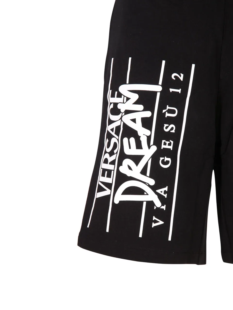 Versace Dream Logo Printed Wide Leg Shorts