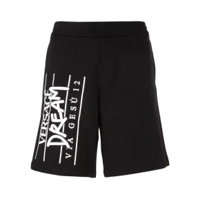 Versace Dream Logo Printed Wide Leg Shorts