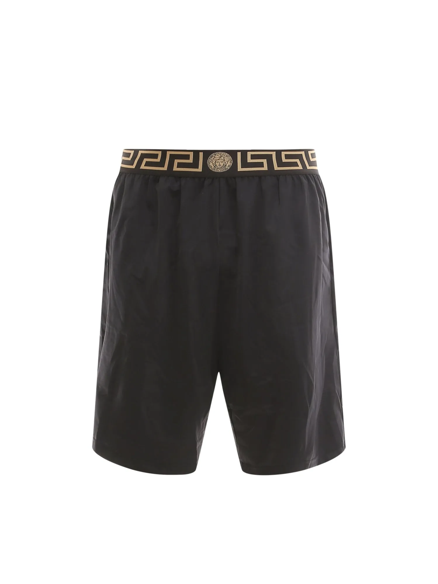 Versace Elasticated Waistband La Greca Printed Bermuda Shorts
