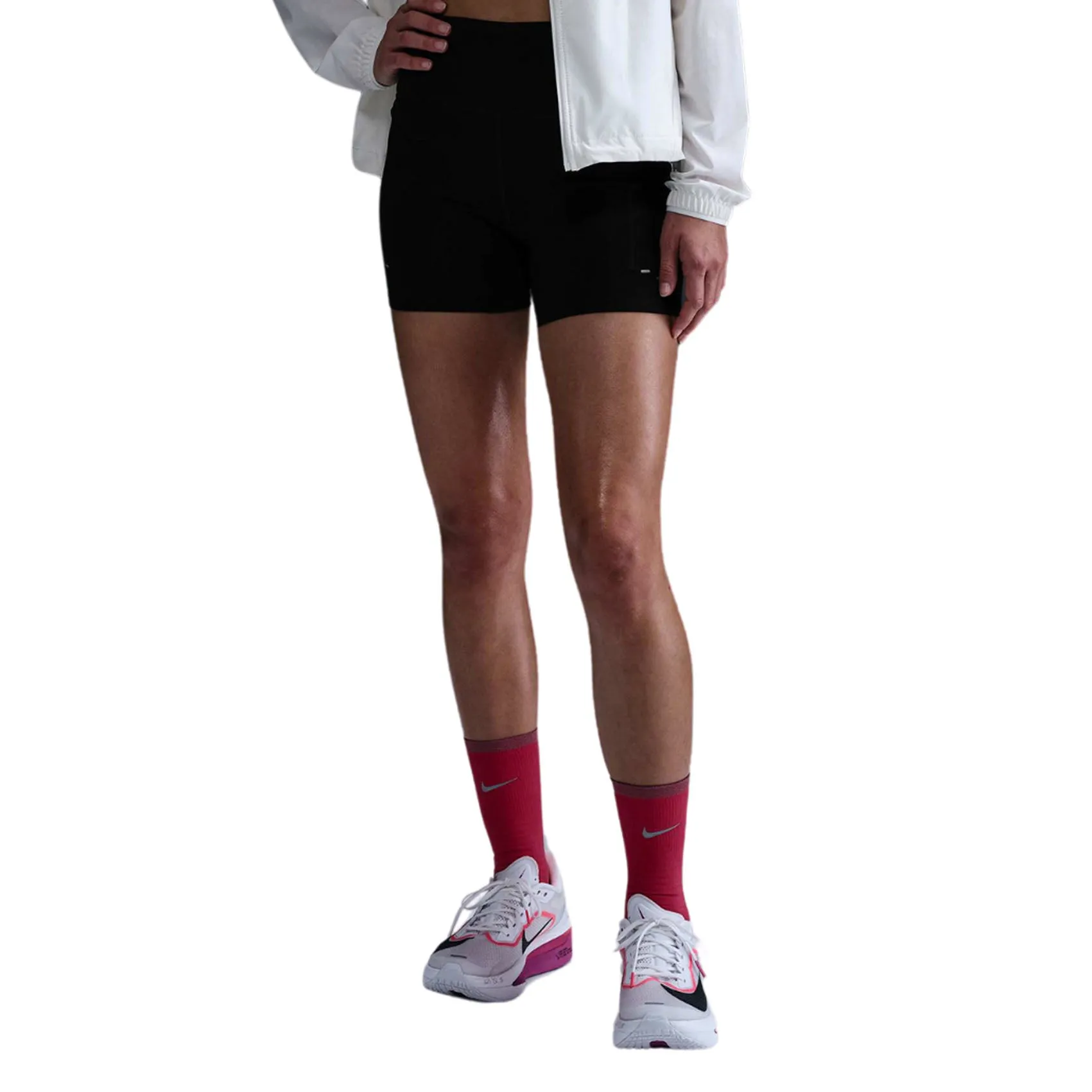 Womens Nike Swift High-Waisted 4 Tight Running Shorts with Pockets