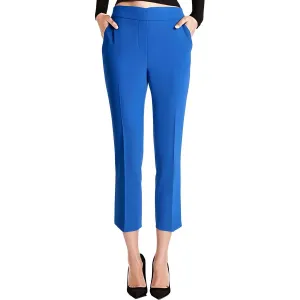 Womens Solid Polyester Cropped Pants