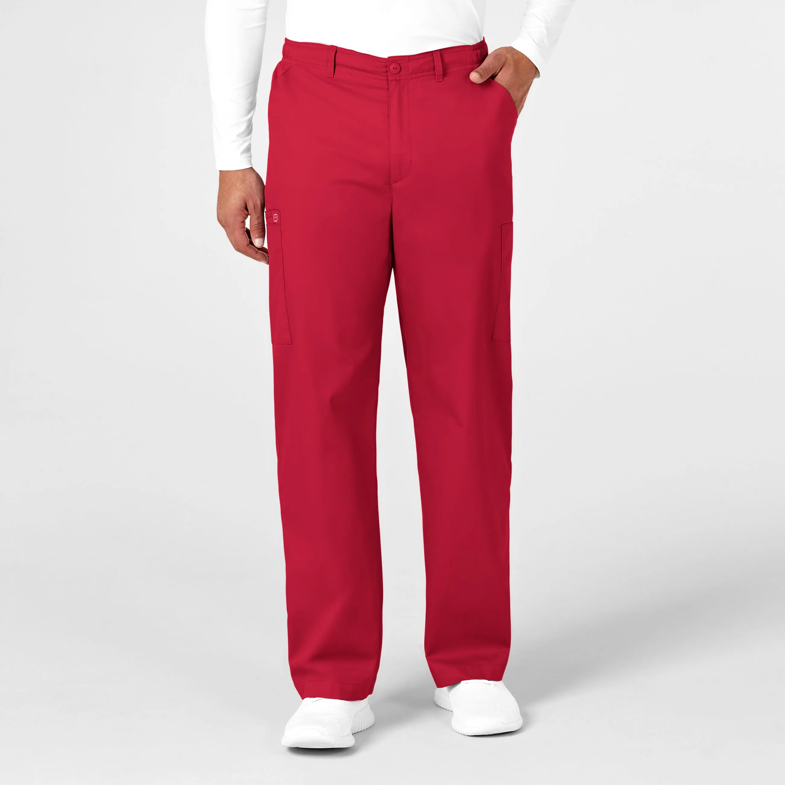 WonderWORK Men's Cargo Scrub Pant - Red