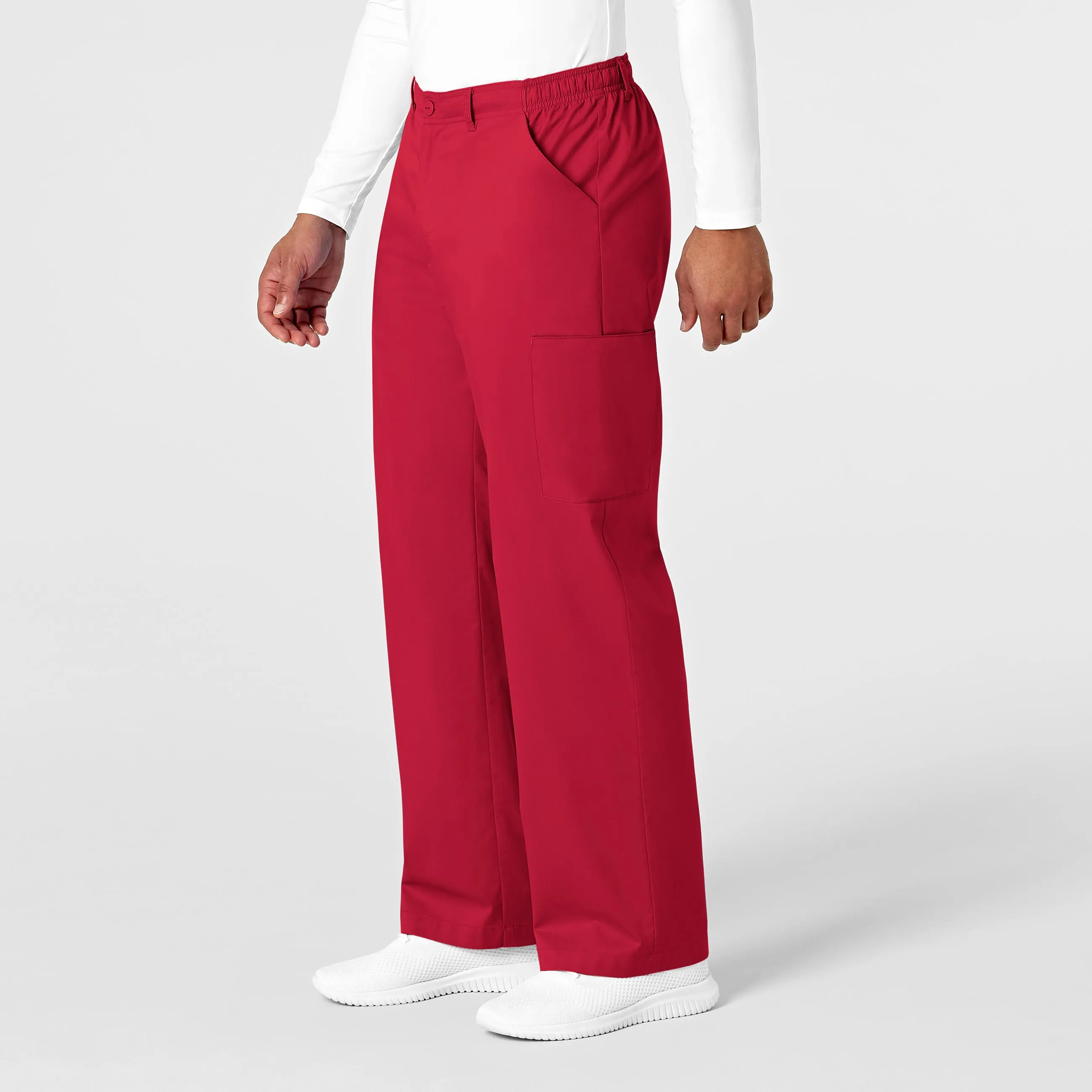 WonderWORK Men's Cargo Scrub Pant - Red