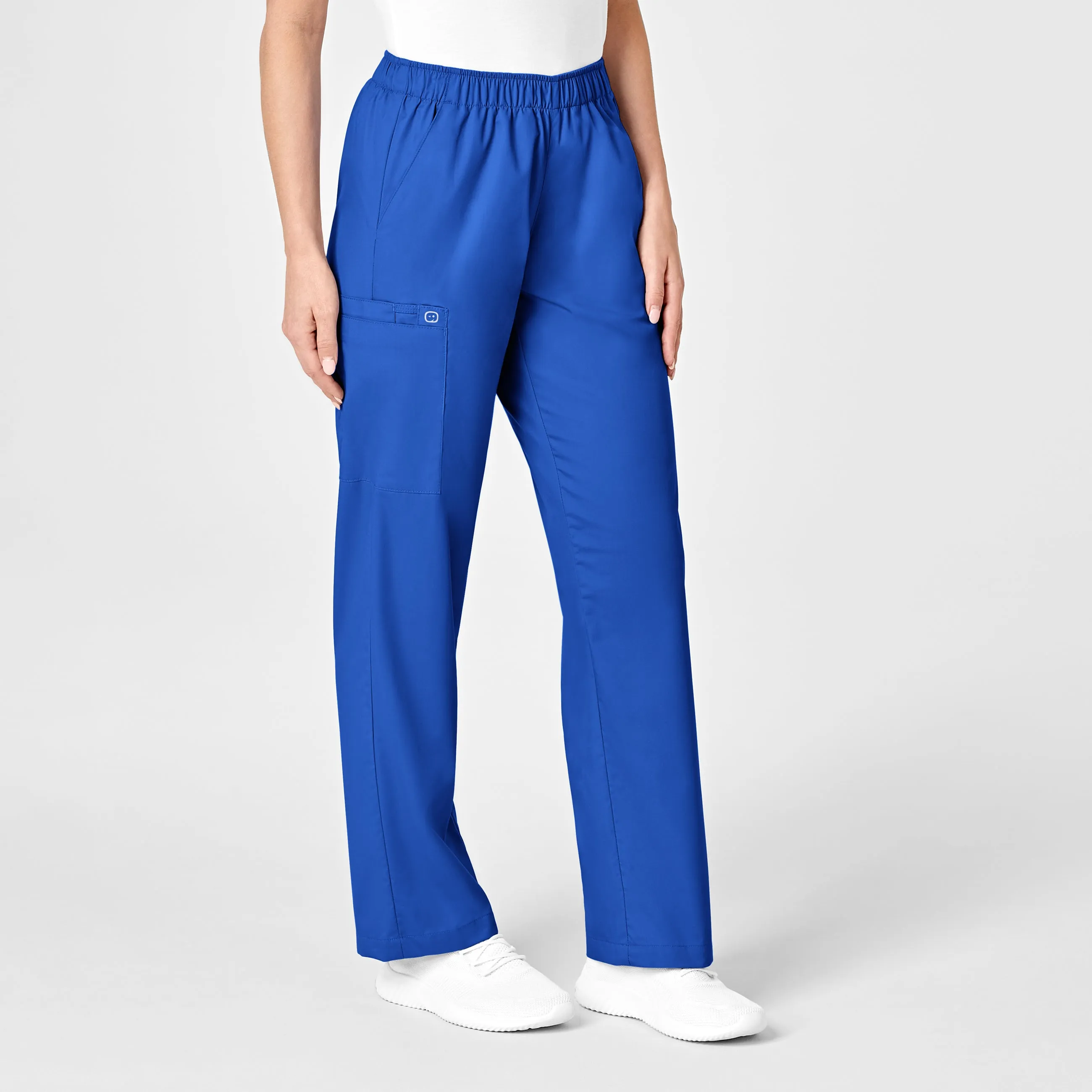 WonderWORK Women's Pull-On Cargo Scrub Pant - Royal