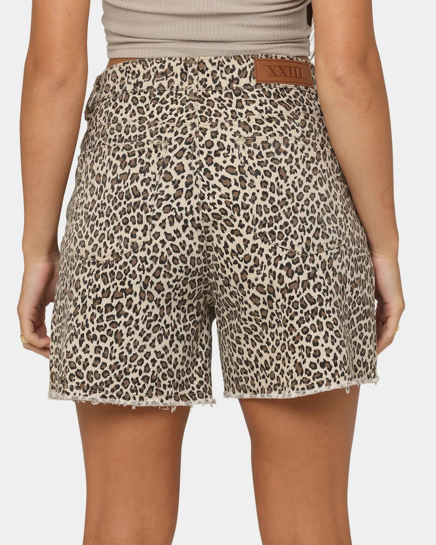 XXIII Women's Jaala Denim Shorts Leopard