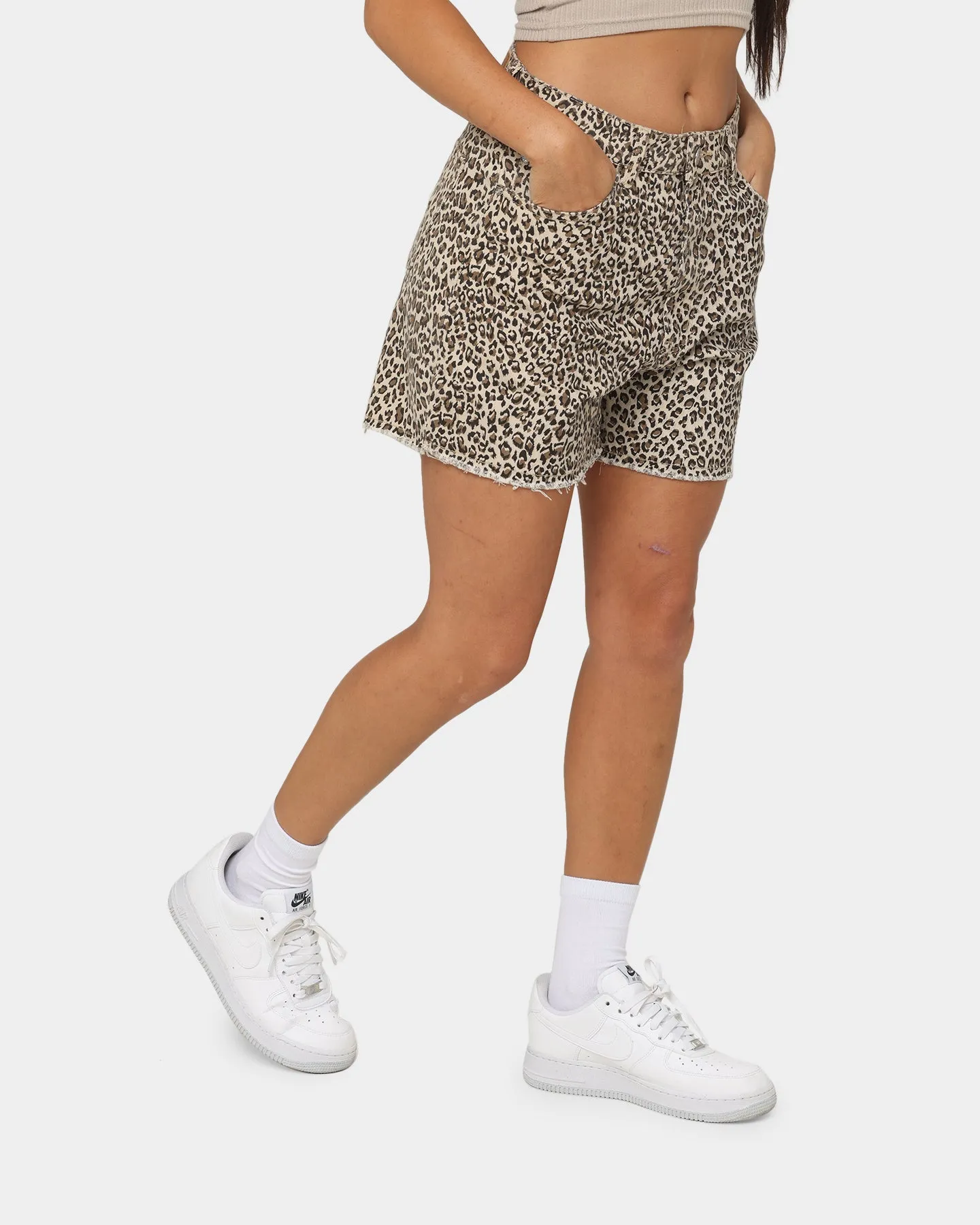 XXIII Women's Jaala Denim Shorts Leopard