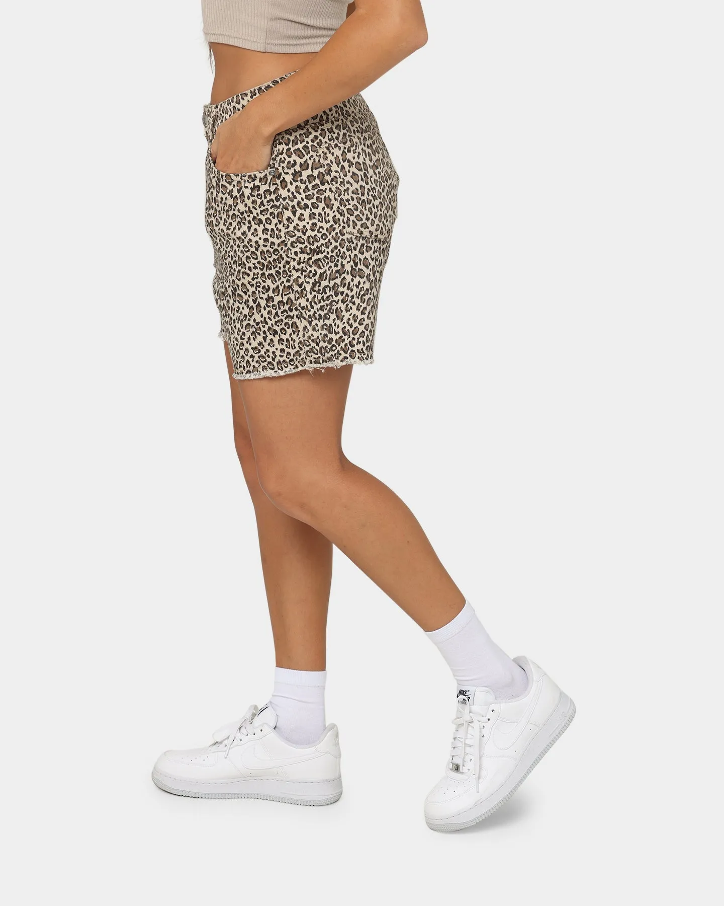 XXIII Women's Jaala Denim Shorts Leopard