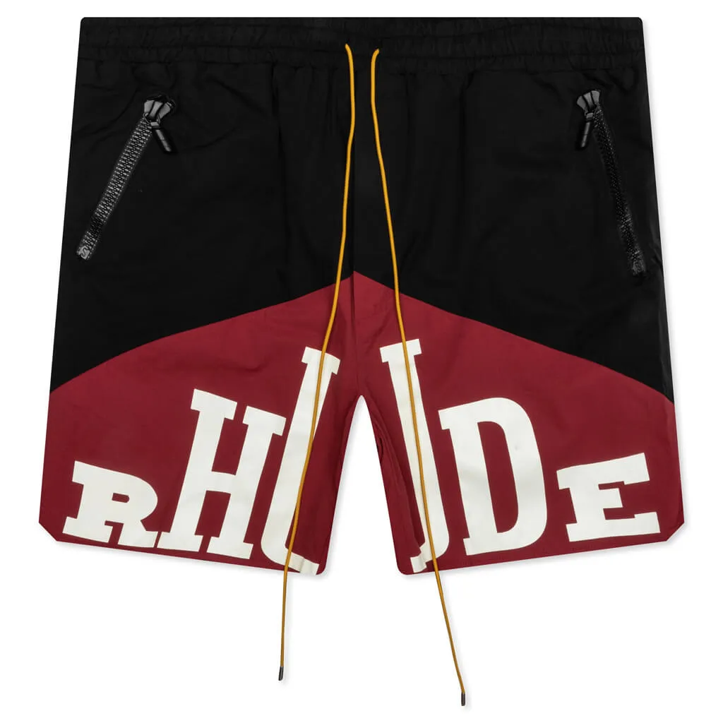 Yachting Short - Black/Maroon