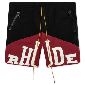 Yachting Short - Black/Maroon