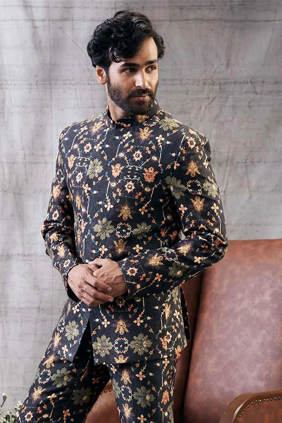 Zahra Printed Jacket & Pant Co-Ord Set
