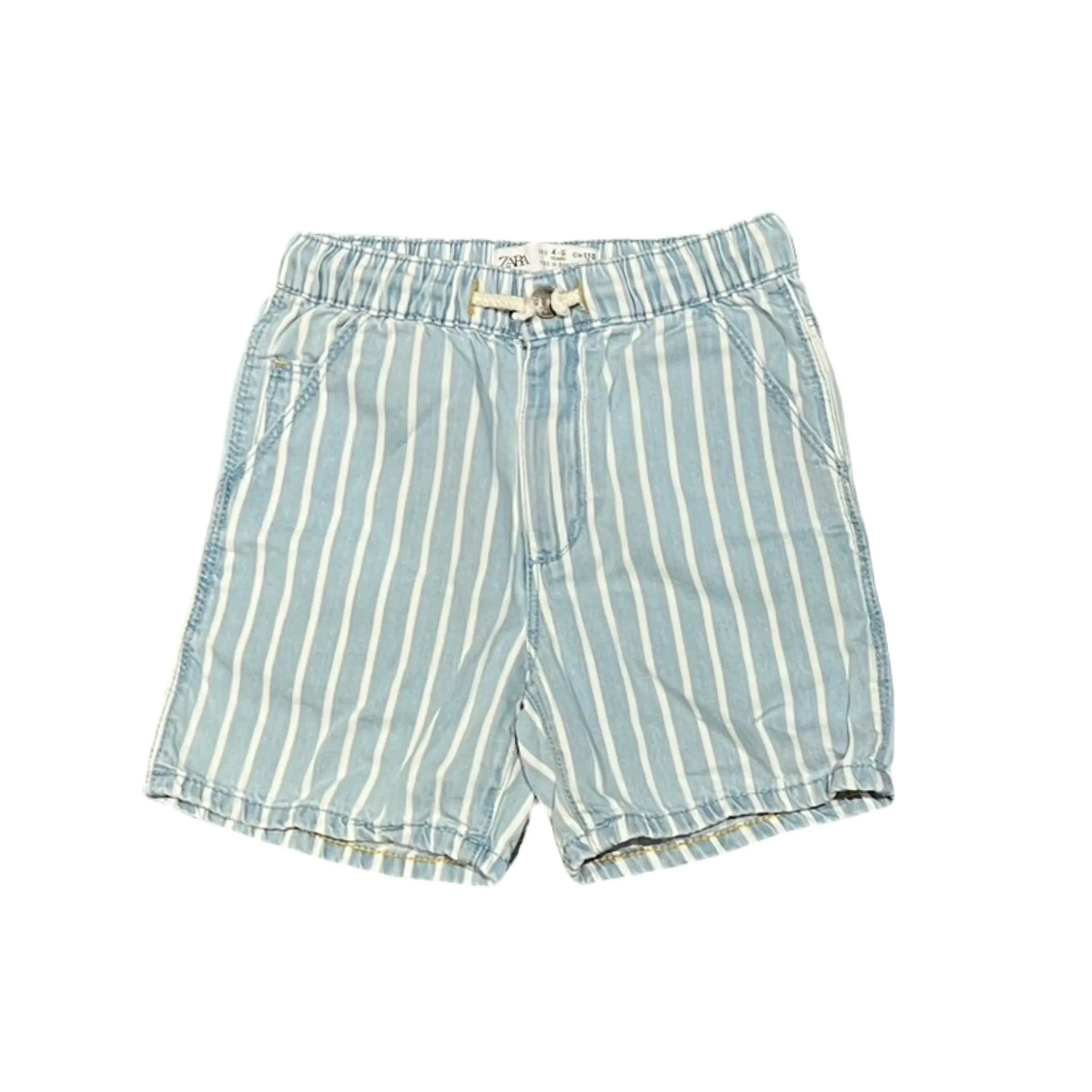 Zara Denim Striped Shorts